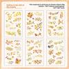 6Sheets Branches Leaves Stickers Embelishment Collage Stickers Plant Flowers for Scrapbooking Junk Journal Diary Stickers