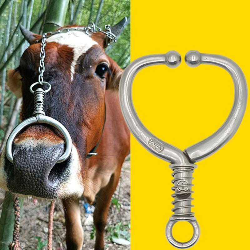 Installez facilement des pinces à nez de taureau avec ressort pour des installations rapides sur le bétail Acier au carbone pour la fiabilité
