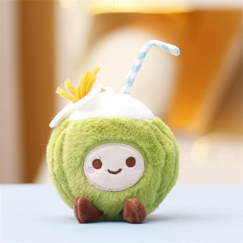 12Cm Pluche Kokosnoot Poppen Speelgoed Creatief Kleine Schattige Tas Hanger Sleutelhanger Zachte Pop Hanger Voor Tas Accessoire 11cm-30cm beige