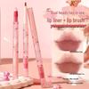 Mingxi Zhi Double-Ended Matte Lip Liner & Highlighter Pen - Plumping Lip Pencil for Cross-Border Color Makeup.