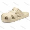 Mode Strand Heren 2025 Zomer Nieuwe Mode Comfortabele Zachte Zool Huispantoffels Heren Baotou Instapper Buiten Casual Platte Halve Sandalen