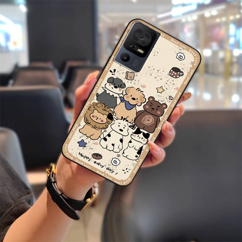 Silicone Full Wrap Phone Case For TCL 40SE/T610K Soft Case Anti-dust Anti-knock Shockproof Back Cover Cute Waterproof