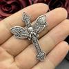 4Pcs 54*41mm Zinc Alloy Large Cross Moth Charms Pendant Designer Charms Fit Jewelry Making DIY Jewelry Findings