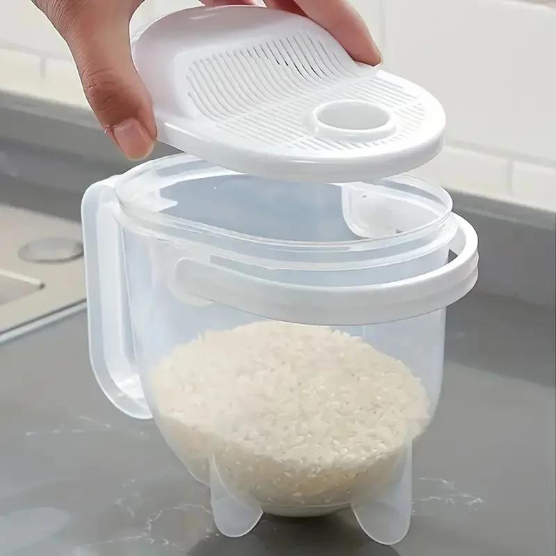 1/2pcs Multifunctional Rice Washing Basins with Drip Water Flow Rice Washing Machine, Kitchen Small Tool, Efficient