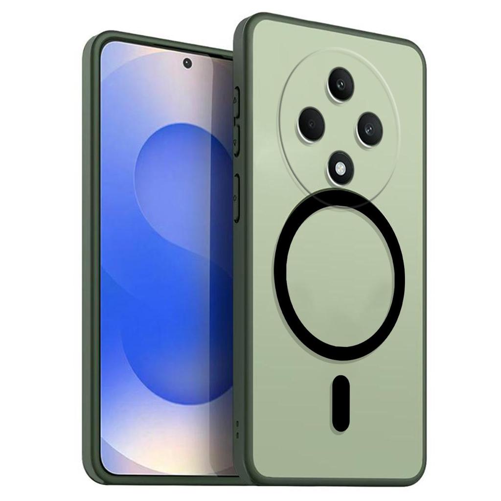 Magnetic Iron Ring Phone Case for OPPO Reno12 F 4G/5G Matte Soft TPU Shockproof Cover