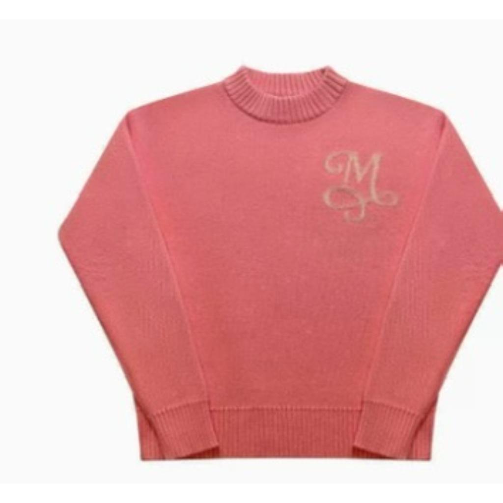 DRIPX Uomo Nuova Moda High Street Casual Streetwear Y2K Retro Maglione a Maniche Lunghe Pullover con Motivo a Logo M Firmato Top Lavorato a Maglia Boxy