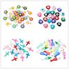 20pcs Random Mix Cute Stainless Steel Enamel Charms Pendant Fish Starfish Flower Evil Eyes DIY Jewelry Making Accessories