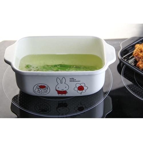 GoodPlus+ Emile Miffy Enamel Deep Fryer (1.8L) - Acid and Alkaline Resistant, Odor-Resistant, Induction Compatible, Dick Bruna