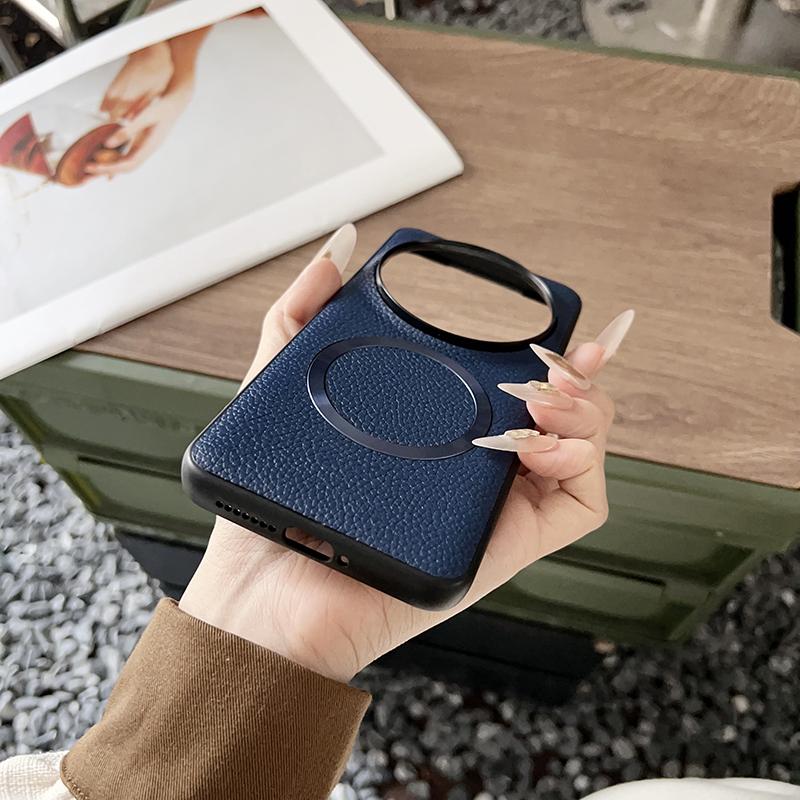 Pro pouzdro Xiaomi 15 Ultra Kompatibilní s MagSafe PU kůže+TPU Zadní kryt telefonu