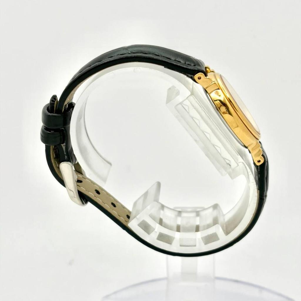 Used [Good Condition/New Battery] SEIKO SPIRIT Women's Watch Gold Oval 1F21-5B50 440278 New Belt