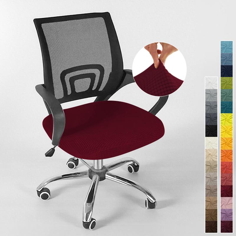 Cover For Computer Chair With Armrests Knitted Jacquard Cover For Swivel Office Chair Jacquard Seat Cover Computer Chairs