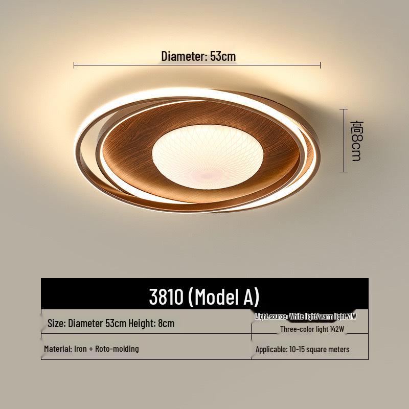 Chinese-Style Pastoral Ceiling Light for Balcony or Study Room - Eye Protection Design