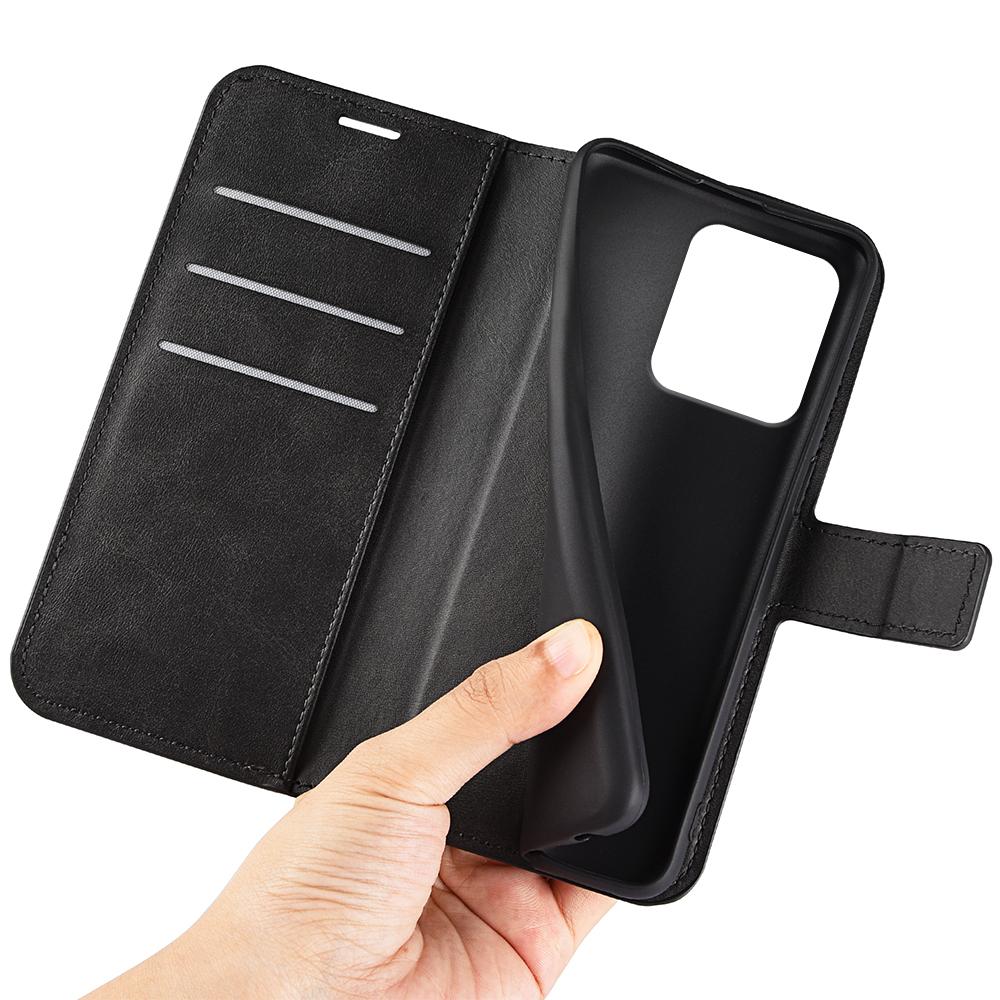 For Motorola Moto G 5G (2025) Stand Case Anti-Scratch Calf Texture Leather Phone Cover