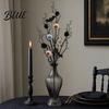 Fake Dead Branches Halloween Black Artificial Branches Scary Eyeballs Picks with Bats Pine Indoor Outdoor Branch Cones for Gothic Vase Filler Floral