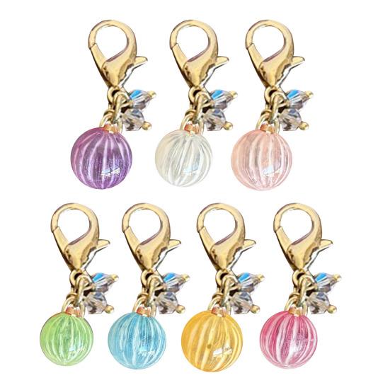 Keychain Pendant Easy to Use Mini Compact Translucent Texture Sugar Beads Design Keychain with Lobster Clasp Backpack Accessory