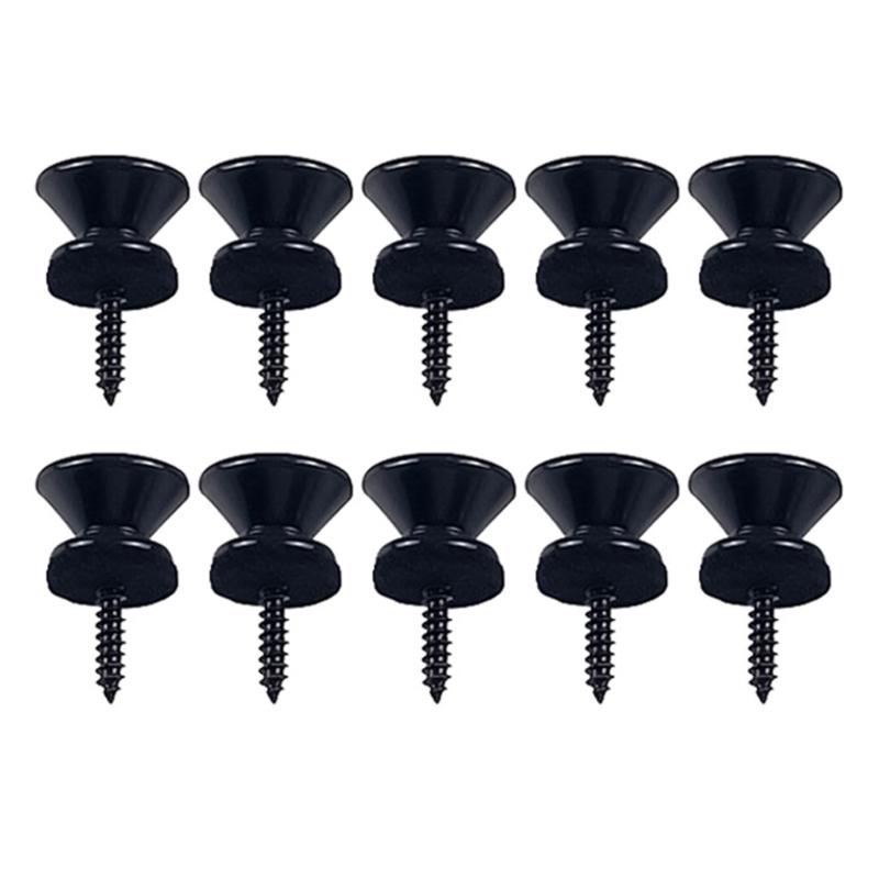 10 peças de travas de alça de guitarra de metal botões de alça de guitarra pino de trava de extremidade baixo elétrico guitarra segurança straplocks duradouros