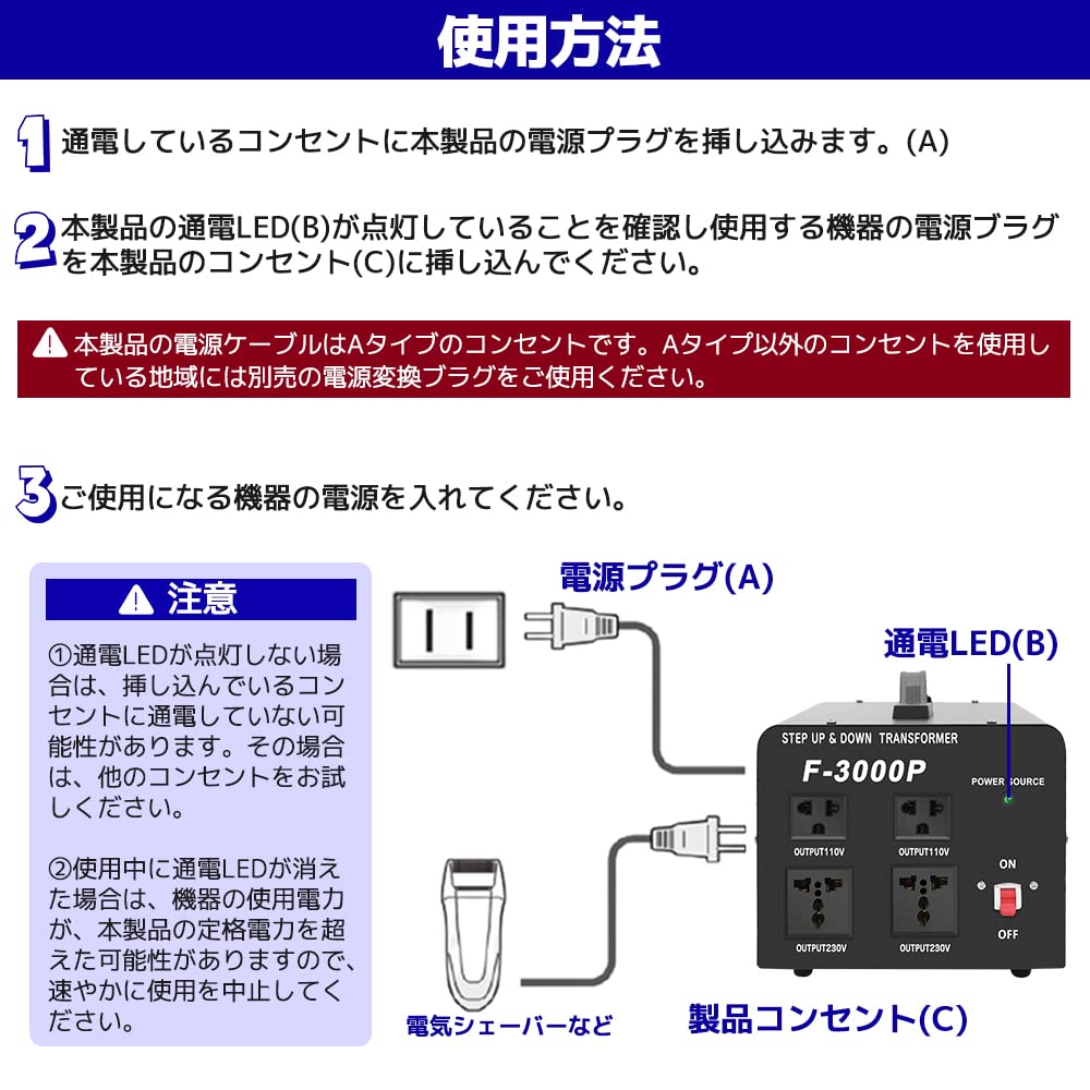 Transformator LVYUAN 3000W pentru Străinătate și Intern Sus Jos și Compatibil Transformator Portabil pentru 220V Regional 100V 220V Conversie Liberă Simplu