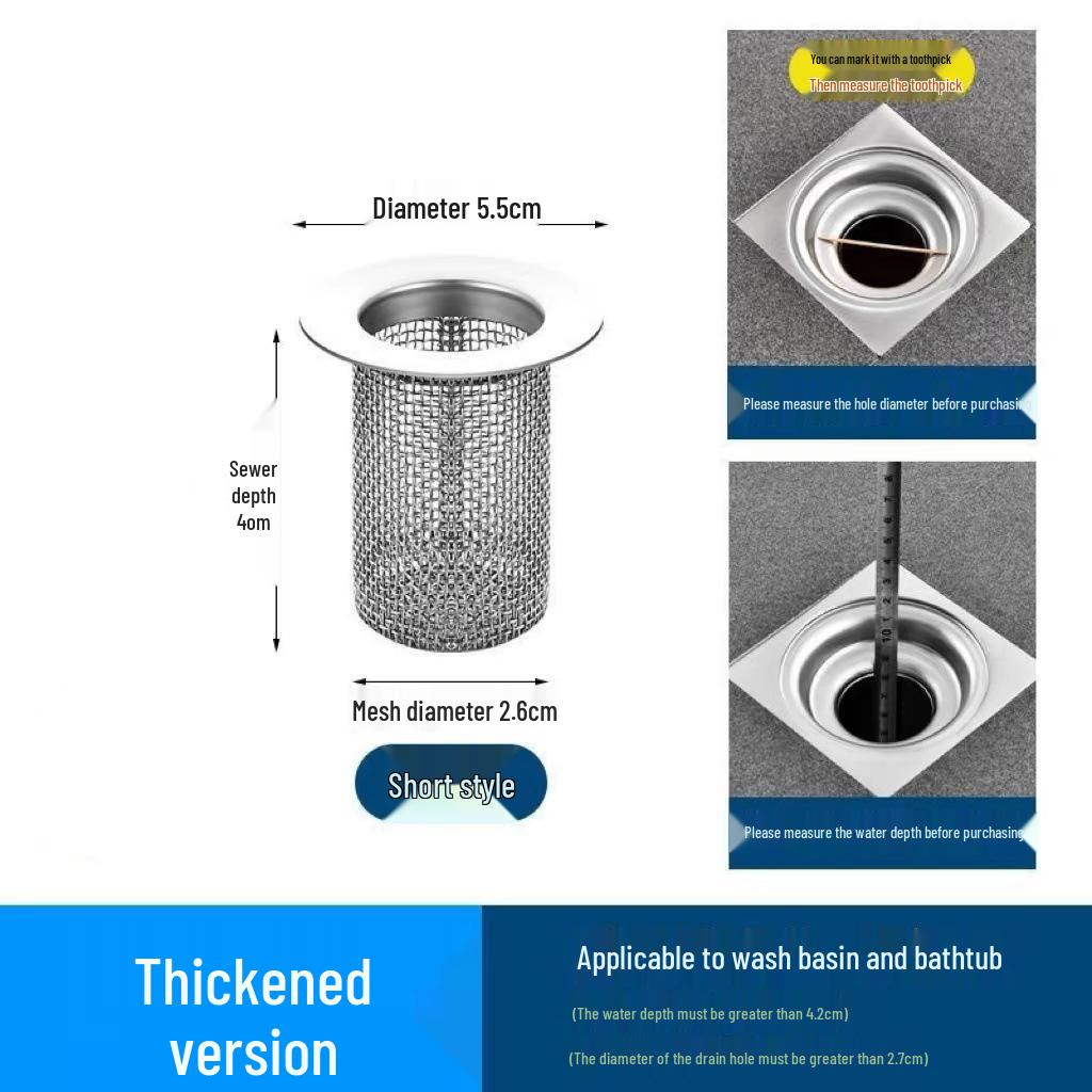 Stainless Steel Bathroom Drain Cover & Deodorizing Sink Stopper