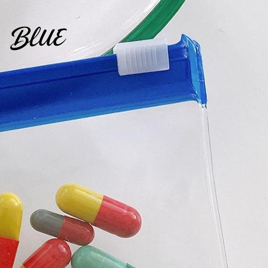 Small Zipper Storage Bag Slide Lock Medicine Bags Compact Travel Pill Pouch Set Accessory Reusable EVA Waterproof Bag for Items Organization