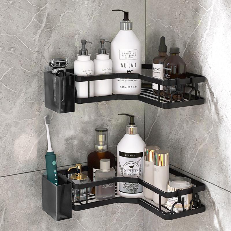 Bathroom Rack, No Punching, No Toilet Shower Gel Corner Storage Rack, Toilet Triangle Rack