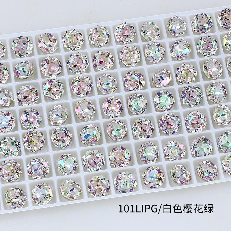 

10 шт. хрустальный маникюрный бриллиант огранки «роза тысячелетия» с имитацией циркона с восьмигранным заостренным основанием из бриллианта K9, ювелирные аксессуары 8*8mm