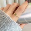 S925 Sterling Silver Emerald Zircon Ring for Women - Retro High-End Luxury