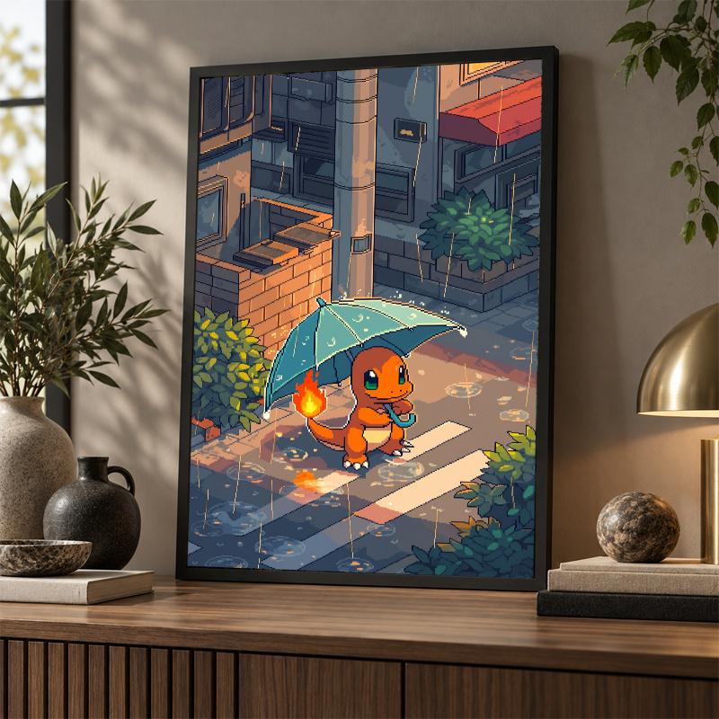 5D Diamond Painting Charmander DIY Full Drill Diamond Art Kit Home Decoration