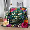Floral Tribute Mom Blanket Durable Comfort Suitable for Chair Seaside Office Four Seasons Multipurpose Stylish Decor