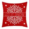 New Christmas Short Plush Pillow Cover Peach Skin Digital Printing Cushion Cover Christmas Snowman Pattern