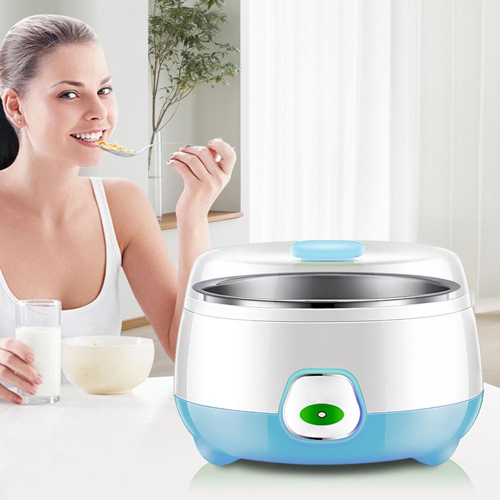 1L Automatic Rice Yogurt Maker Easy To Clean Electric Grease Yogurt Maker Rust-Proof Household Natto Fermenting Machine 220V 15W