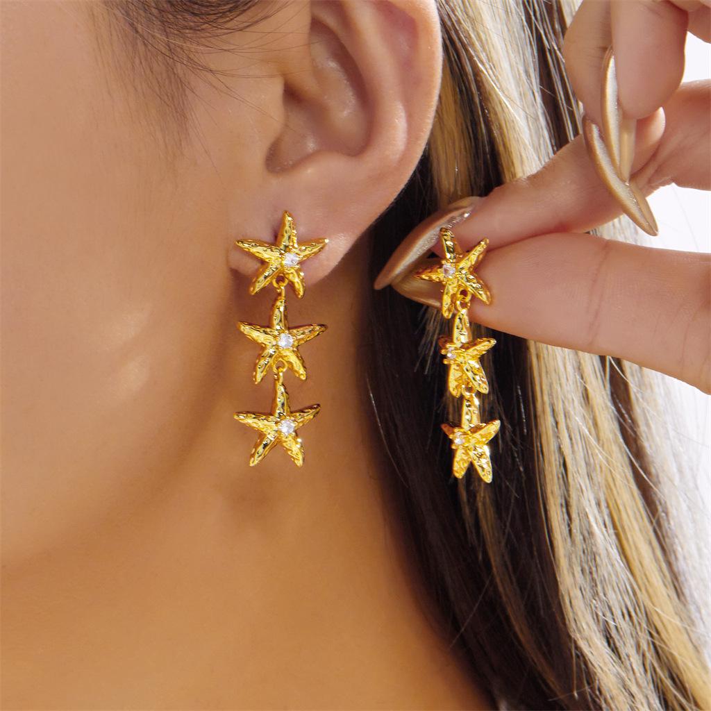 Bohemian Starfish Beach Earrings - Women's Summer Seaside Accessories