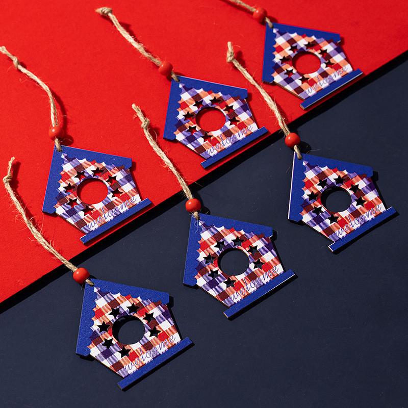 

Day Independence Premium Wooden Decor Hangings For Usa Holiday Festivities Set Of Six House Wood Tag