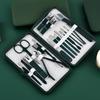 7/10/12/18 Pcs Spring Green New Stainless Steel Nail Clippers Set Grooming Tool Set With Portable Case Manicure Art Tool Green N