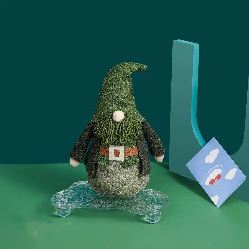 Green Irish Day Dwarf Doll Novelty Fashion Gnome Figurines Exquisite Creative Faceless Old Man Doll Collectible Display