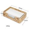 AD23-2PCS Bathroom Disposable Guest Towel Holder Long Seagrass Woven Rattan Wicker Table Hand Guest Towel Basket Tray
