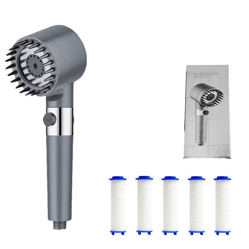 Portable Shower Filter Head Massage Three Modes of Water Output One Click Water Stop Showers for Bathroom Showerhead Accessories
