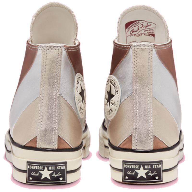 Converse Chuck 70 1970s Metallic Rainbow High Top Vintage High Top Canvas Women's White Gold