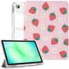 Case for Samsung Galaxy Tab A11 Plus / A9 Plus, Protection with Stand Function - Strawberry Pattern