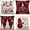 New Christmas Pillow Cover, Deer Snow Festival Decoration, Home Sofa, Living Room Pillow, Cushion Cover