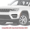 2X Blackened Front Fog Light Lamp Guard Cover Trim for Jeep Grand Cherokee 2024+