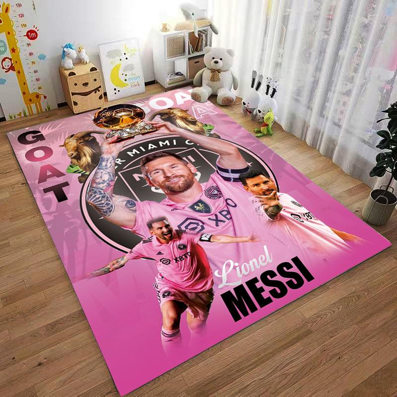 "Pink Messi Carpet" Designed Floor Mat, Suitable As a Non-slip Mat for the Living Room or Bedroom Sofa
