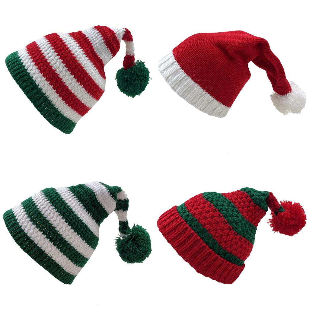 Christmas Elf Knit Hat With Brim For Kids And Adults Perfect Winter Holiday Accessory