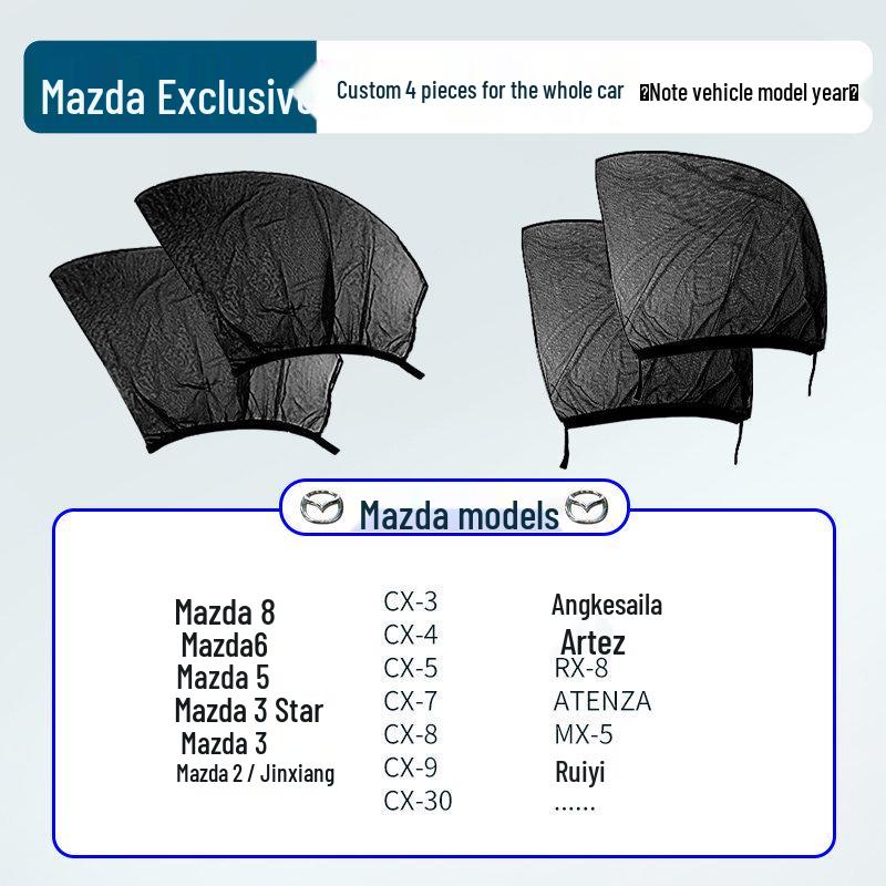 Japanese Car Window Sunshade & Mosquito Screen - Heat Insulation & Insect Protection Curtain