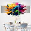 5 Panels Colorful Smoke Posters, Modern Wall Arts, Ideal Decoration For Bedroom, Living Room, Kitchen, Dormitory,No Frame