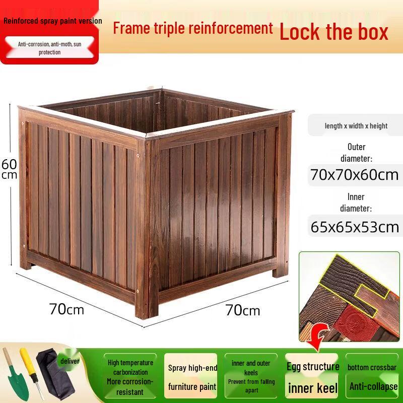 Outdoor Anti-Corrosion Wooden Planter Box