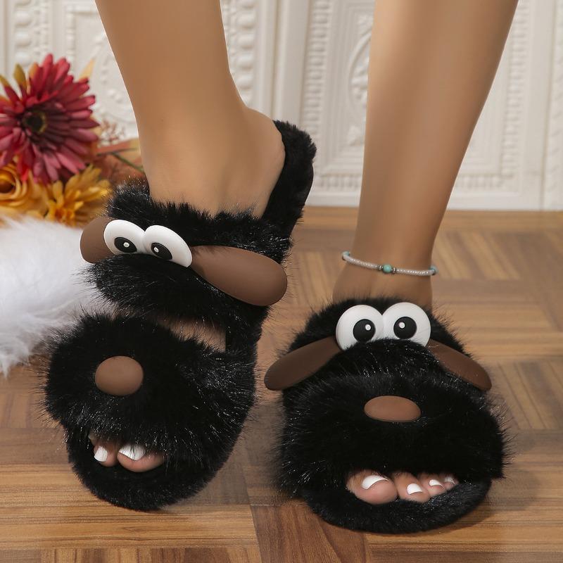 Pantofole Cartoni Animati 2024 Autunno e Inverno Nuove Pantofole Casalinghe da Interno per il Tempo Libero in Peluche a Punta Scoperta Antiscivolo Pantofole di Cotone da Donna
