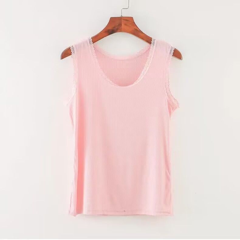 Modal Summer Thin Ribbed Camisole Vest with Women's Lace Floral Power Slim Fit for Outerwear and Innerwear, As Well As A Base Vest