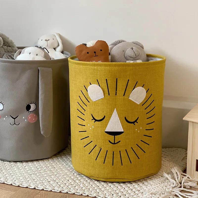 Large Capacity Cloth Organizer Basket Cartoon Toys Storage Box Dirty Clothes Organizer Basket Folding Home Storage Bag Baskets