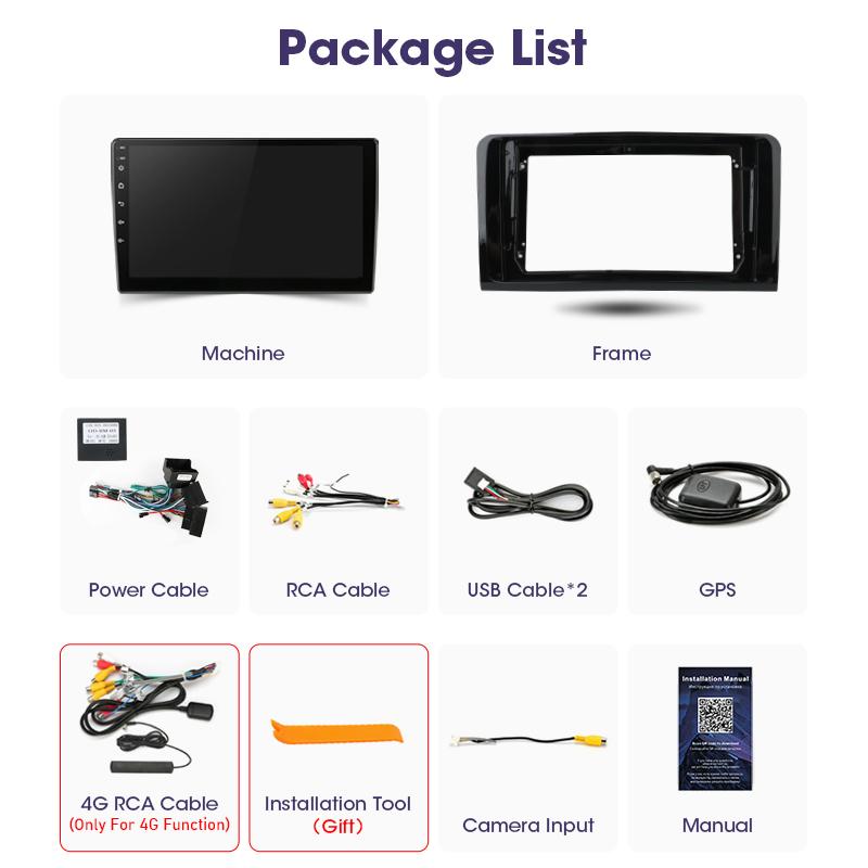 2 Din Android 12 Car Radio For Mercedes Benz M-Class W164 GL-Class X164 ML CarPlay Auto intelligent Systems Smart Autoradio