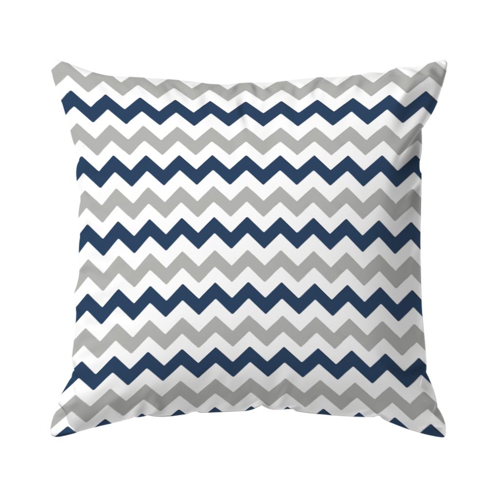 Home Decor Blue & White Geometric & Patterned Pattern Cushion Cover Suitable for Sofa Bedroom Car Pillow Cover